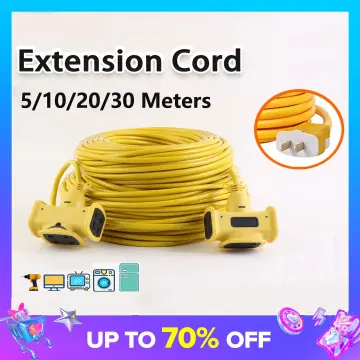 EXTENSION CORD w/ 16/2 CORD & HEAVY DUTY RUBBER PLUG UP TO 15