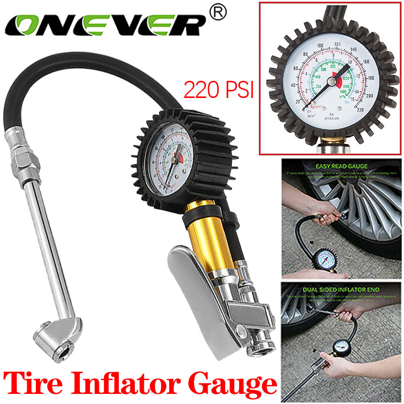 Motorbike SUV Professional Heavy Duty Auto Tire Air Pressure Inflator 150 PSI with Hose for Car Locisne Digital Electric Tyre Pressure Gauge Bicycle 