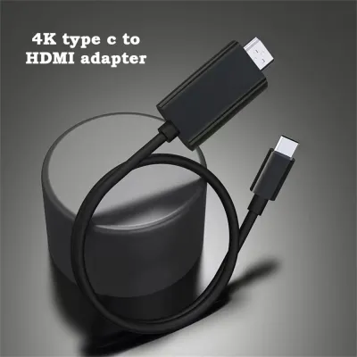 Kabel Tipe C ke HDMI kompatibel 4K Tipe C ke HDMI Thunderbolt 4 ke 4K 30Hz kabel HDMI USB C kabel kompatibel dengan HDMI