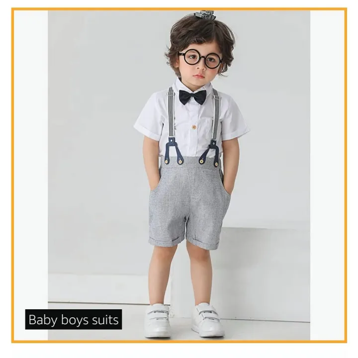 Baby Boy Little Gentleman Boss Baby Christening Birthday Outfit | Lazada PH