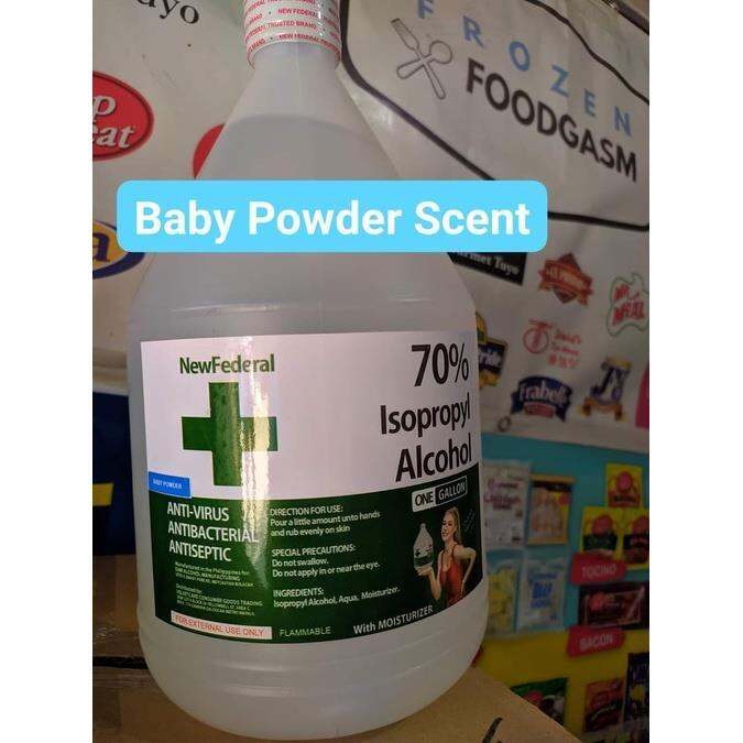 New Federal Isopropyl Alcohol Scented (1Gallon 3.2L) Scent Baby Powder