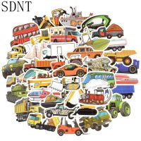 50 PCS Transportation Cartoon Sticker Toys for Boys Car Ship Aircraft Anime Sticker for DIY Kids Toys Room Learning Traffic Tool