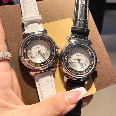 ผู้หญิงนาฬิกาข้อมือ2022นาฬิกานักเรียนคริสตัลเพชรที่สวยงามสุภาพสตรีนาฬิกาควอตซ์สายหนังอังกฤษสุภาพสตรี นาฬิกา