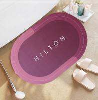 พรมปูพื้น Hilton Good Quality ดูดซับน้ำได้ดี กันลื่น แบบแห้งเร็ว สไตล์นอร์ติกสำหรับห้องน้ำ พรมห้องน้ำ ขนาด 40cm X 60cm สินค้าพร้อมส่ง