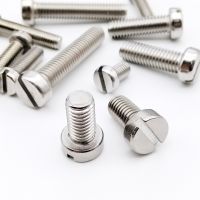 10/50pcs M3 M4 M5 M6 M8 304 A2-70 stainless steel GB65 Slotted Cap Head Slot Column Round Cheese Head Screw Bolt Length 4-100mm