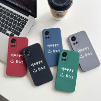 เคสโทรศัพท์ OPPO Reno10 Reno 10 Pro Reno10 Pro+ 5G ใหม่2023ลายตัวอักษร Happy Day Frosted ไม่ลื่นกันกระแทกยางนิ่มเคสOPPO Reno10 Pro Reno 10 5G เคสโทรศัพท์ฝาครอบ