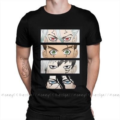 Dr.Stone Ishigami Byakuya Classic Print Cotton T-Shirt Camiseta Hombre For Men Fashion Streetwear Shirt Gift