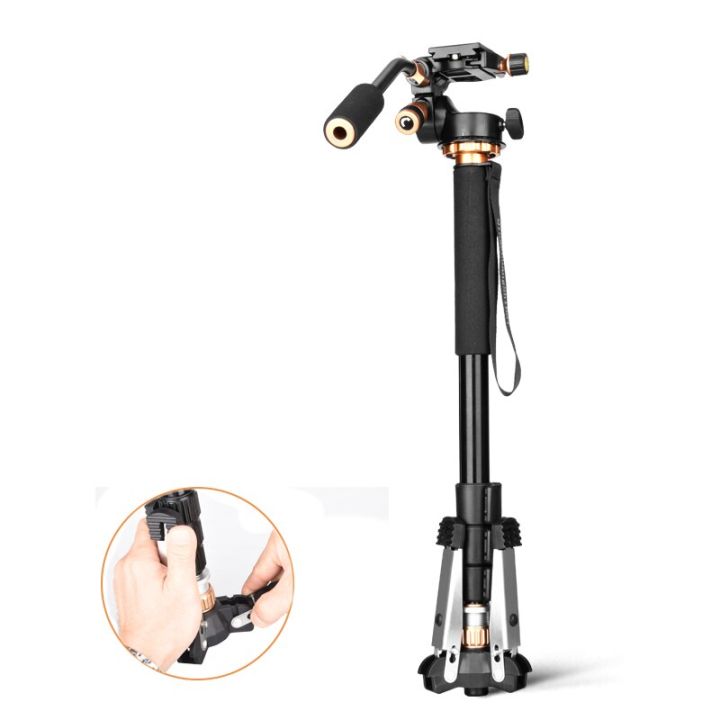 qzsd-q158b-ขาตั้งกล้องแบบพกพาขาตั้ง-monopod-ท่องเที่ยวแบบขาเดียวสามารถตั้งได้กับขาตั้งกล้องหมุนได้360องศาสำหรับกล้องดิจิตอล-slr