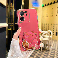 Phone Case เคส Xiaomi 13T Xiaomi13T Pro 5G สีลูกอมขาตั้งแมวโชคลาภน่ารักเคสโทรศัพท์ปกป้องเลนส์ฝาครอบอ่อน2023