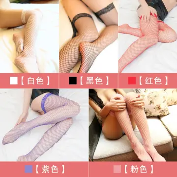 Women's White Fishnet Stockings