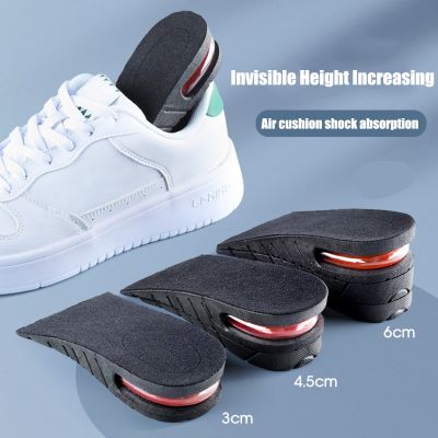 【jw】✴✕❁  Aumento de altura palmilhas para homens mulheres elevador sapatos almofada unissex sneakers inserção levantamento calcanhar aumentar metade 3-7.5cm