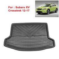 X ถาดกล่องใส่ของบรรทุกอัตโนมัติไลเนอร์กระบะพรมเช็ดเท้าด้านหลังสำหรับ Subaru XV Crosstrek 2012 2013 2014 2015 2016 2017