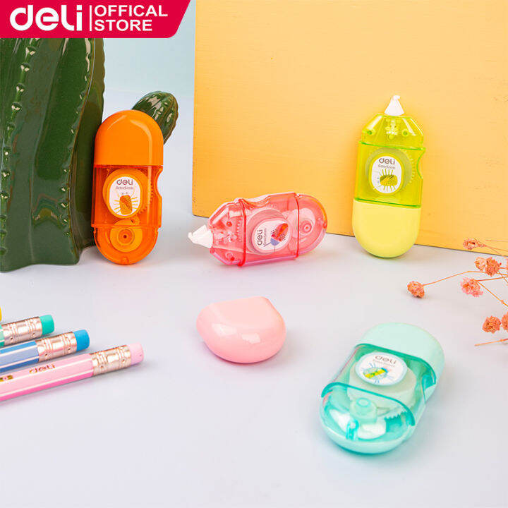 Deli School Correction Tape NonToxic Formula Assorted Color Eh350