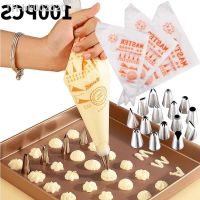 ▨✣ 50/100PCS Disposable Pastry Bag Piping Bag Fondant Cream Squeeze Cream Bag Cake Decorating Nozzle Bakery Bakeware Kitchen Tools