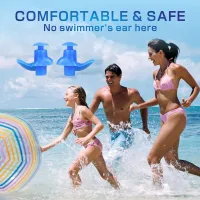 Dropshipping!!2Pcs/Set Silicone Swimming Ear Plugs Shower Bath Beach Waterproof Protector