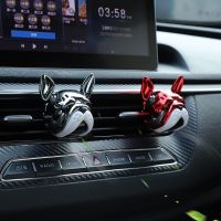 Bulldog Car Air Freshener perfume Automobile Interior Perfume Clip Fragrance Ornament Accessories