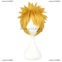 mishun318862 30cm/11.8 "ตัวละครอะนิเมะ Uzumaki Naruto synthetic YELLOW hair costume คอสเพลย์