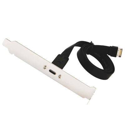 USB 3.1 Type C Front Panel Header Extension Cable,Type E to USB 3.1 Type C Cable,Internal Adapter Cable,with Panel(50cm)