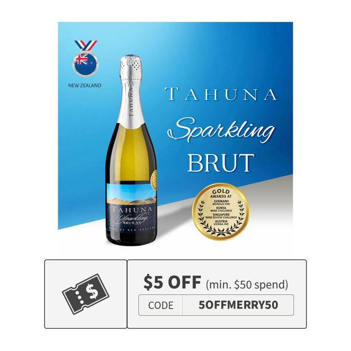 Tahuna Hawke's Bay Sparkling Brut New Zealand Sparkling Wine 750ML By