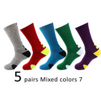 5 PairsLot Colorful Sport Socks Bike Running Football Cycling Anti-Bacterial Breathable Warm Outdoor Basketball Socks Hot Sell