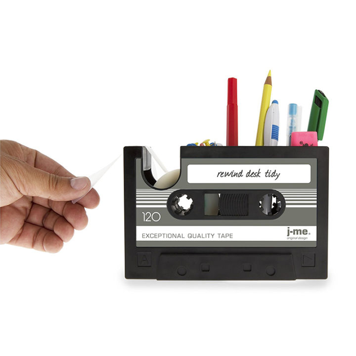 2-in-1-multifunctional-pen-holder-creative-office-desk-stationery-organizer-retro-cassette-tape-dispenser-pen-holder-gift