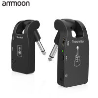 Ammoon ระบบไร้สายกีต้าร์ไร้สาย 2.4G แบบชาร์จ 6 ช่องสัญญาณเสียง Tran-smitter Receiver