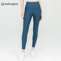 Wakingbee Mellow Leggings (Teal) เลกกิ้งขายาว ออกกำลังกาย วิ่ง ฟิตเนส โยคะ ผ้านุ่ม ยืดหยุ่นดี ใส่สบาย มีกระเป๋าข้าง