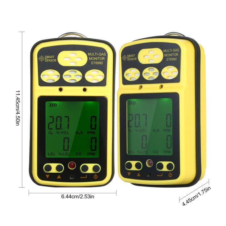 smart-sensor-st8990-multi-gas-monitor-rechargeable-4-in-1-o-lel-co-h-s-gas-detector-tester-sensor-with-backlight-alarm-function-lcd-display-eu-plug