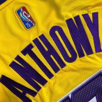 【Feb】 Anthonys 75th anniversary close as the lakers 7 yellow diamond standard basketball jersey bigger sizes vest