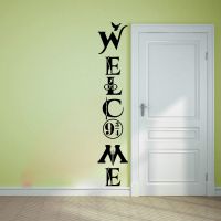 Large Welcome Harr Y Door Wall Sticker Anime Manga Hero Family Hello Quote Wall Decal Living Room Vinyl Home Decor