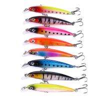 8-color classic laser Luya fake bait Minnow fishing lure 8.5cm / 7.2g bionic bait articulos de pescaLures Baits