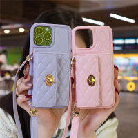 สายคล้องเคสโทรศัพท์ใส่บัตรหนังแท้สำหรับ Samsung Galaxy S23 S22พิเศษ S21 FE A14 A34 A54 A13 A12 A52พับฝาเป็นฐานกระเป๋าครอบ