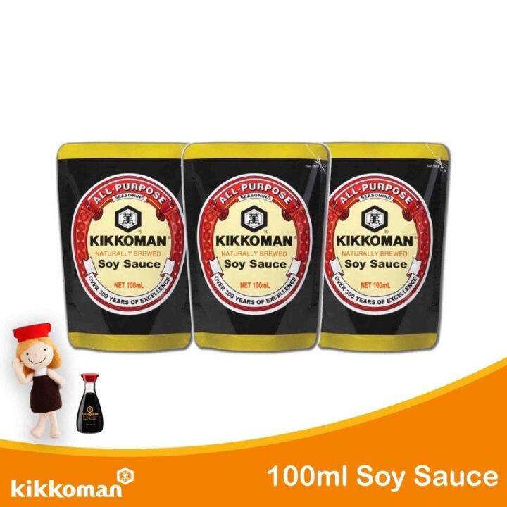 Kikkoman Standard Soy Sauce (Red Label) 100ml x 3 packs Lazada PH