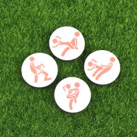 guliang630976 4 pcs Golf Ball markers ผู้ใหญ่ humor Golf Ball markers อุปกรณ์กอล์ฟ handmade