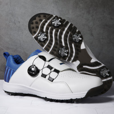 Waterproof Men Golf Shoes Professional Lightweight Spike Golfer Footwear Outdoor Sport Shoes Golfing Trainers Male Golf Sneakers