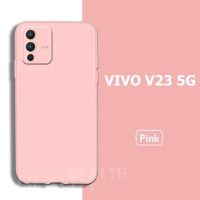2022 Terbaru Kesing hp V23 5G Cover Soft Liquid Silicone TPU Skin Feeling Best Selling Phone Casing V23
