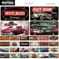 Lupeishop Vintage Hot Rod Garage ป้ายทะเบียนรถป้ายดีบุก-Retro แผ่นโลหะสำหรับตกแต่งบ้าน,ร้านค้า,บาร์,และผับ-คุณภาพสูงโลหะ Wall Art