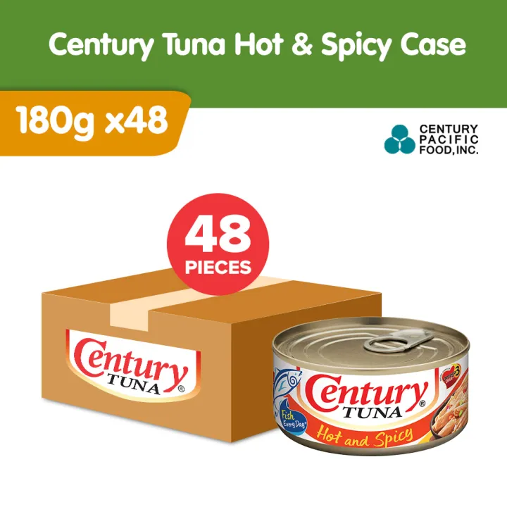 Century Tuna Hot  Spicy 180g Pack of 48 | Lazada PH