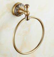 ◙✙ Retro Vintage Antique Brass Wall Mounted Bathroom Hardware Accessories Round Towel Ring Hanger Holder Dba489