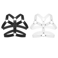 Mens ยืดไนลอน Body Chest Harness Tempation เครื่องแต่งกาย Mens Elastic ไหล่สายรัดกล้ามเนื้อ Clubwear เร้าอารมณ์