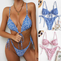 2021 2PC Floral Print Bikini Biquini String Swimsuit High Cut Bikini Set Bathing Suit Swimwear High Waist Bikinis Beach