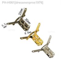 10pcs 90 Degree Angle Spring Small Hinge Jewelry Wine Case Gift Box Lid Fittings Hardware Antique Furniture Hinges Support Frame