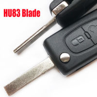 2 buttons Remote Key shell For Peugeot 308 307 207 206 407 Partner CE0536 HU83 Blade Car Flip Folding key Case Blank fob Cover