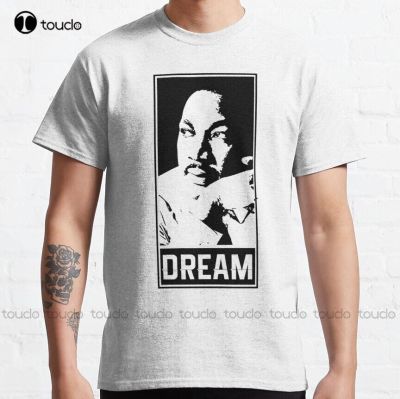 Martin Luther King Dream T-Shirt Classic T-Shirt Yellow&nbsp;Shirt Custom Gift&nbsp;Breathable Cotton&nbsp;Fashion Tshirt Summer&nbsp; Xs-5Xl Unisex