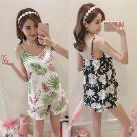 Summer Camisole Suit Home Service Chest Pad Pajamas