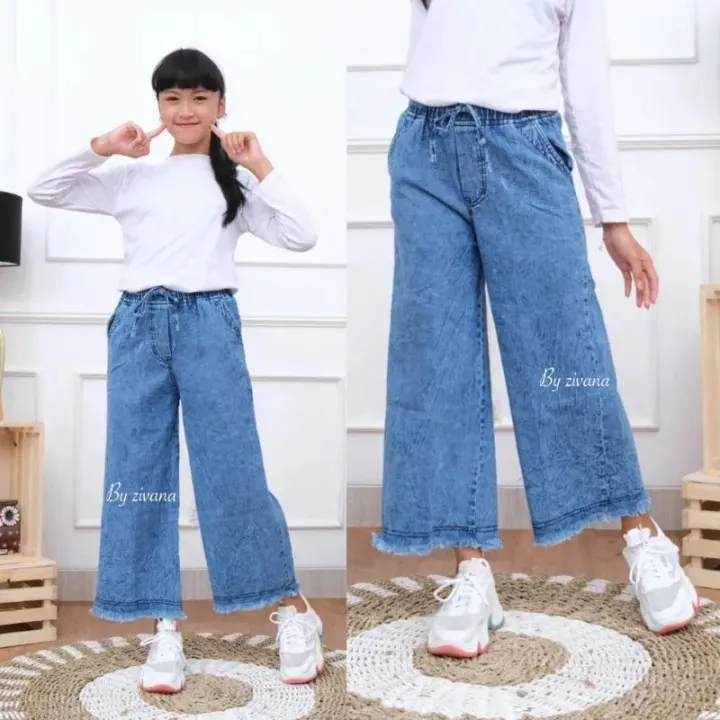 Celana Jeans Anak Perempuan Kulot Jeans Rawis 6 12 th Terbaru Jeans