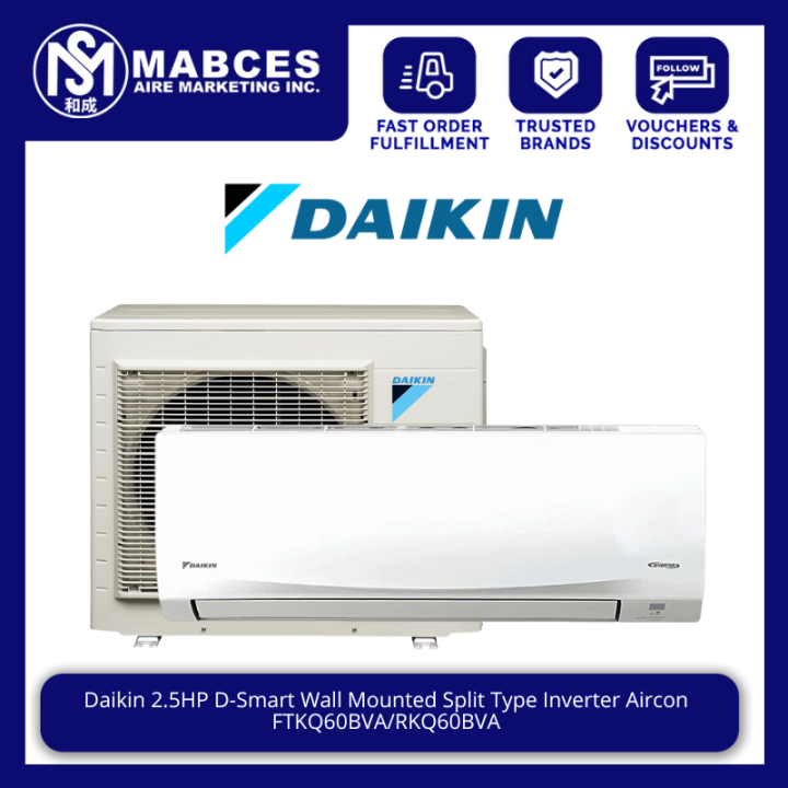 Daikin Hp D Smart Series Wall Mounted Inverter Aircon Ftkq Bva Rkq Bva Lazada Ph