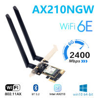 [COD] เดสก์ท็อป Wi-Fi 6 In AX210 PCIe WiFi อะแดปเตอร์บลูทูธ5.3 3000Mbps 802.11ax AX210NGW ไร้สาย Wifi 6E การ์ด Windows 10 Linux