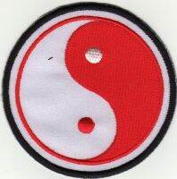 iron on patch Embroidery Yin Yang China Martial Art 8 cm เทควันโด หยินหยาง ศิลปะการต่อสู้ ตัวรีด เย็บติดผ้าประเทศไทย โลโก้ปัก มีกาวสำหรับรีด ตกแต่งเสื้