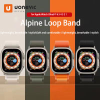 Uonevic ไนลอน Alpine Loop สำหรับสมาร์ทนาฬิกา49มม. 44มม. 40มม. 45มม. 41มม. 42มม. 38มม. 40 44 45มม. สร้อยข้อมือ I นาฬิกา Ultra Series 8 7 6 5 3 SE